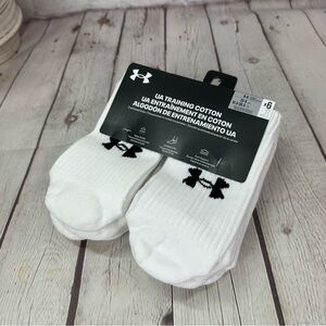 NWT under armour UA training cotton blend crew socks womens 4-6 UNISEX